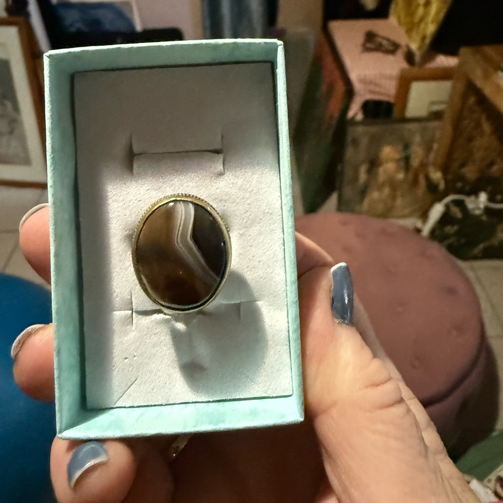 Elegant Brown Stone Ring